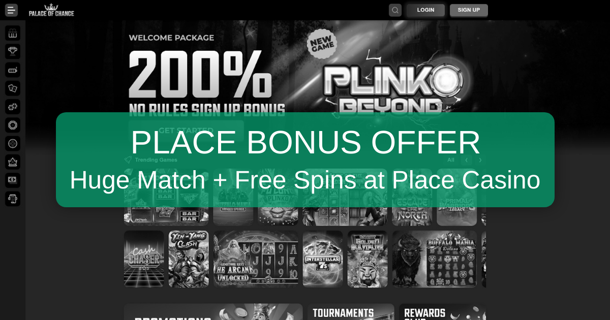 PlaceOfChance Casino Bonus: Explore Risk-Free With No Deposit Required